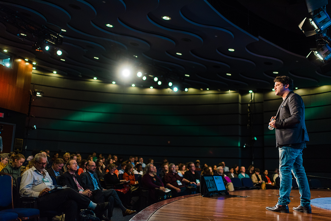 Discovery Communication&#039;s Vice President of Creative Solutions James Gilbey delivers a presentation about character storytelling.